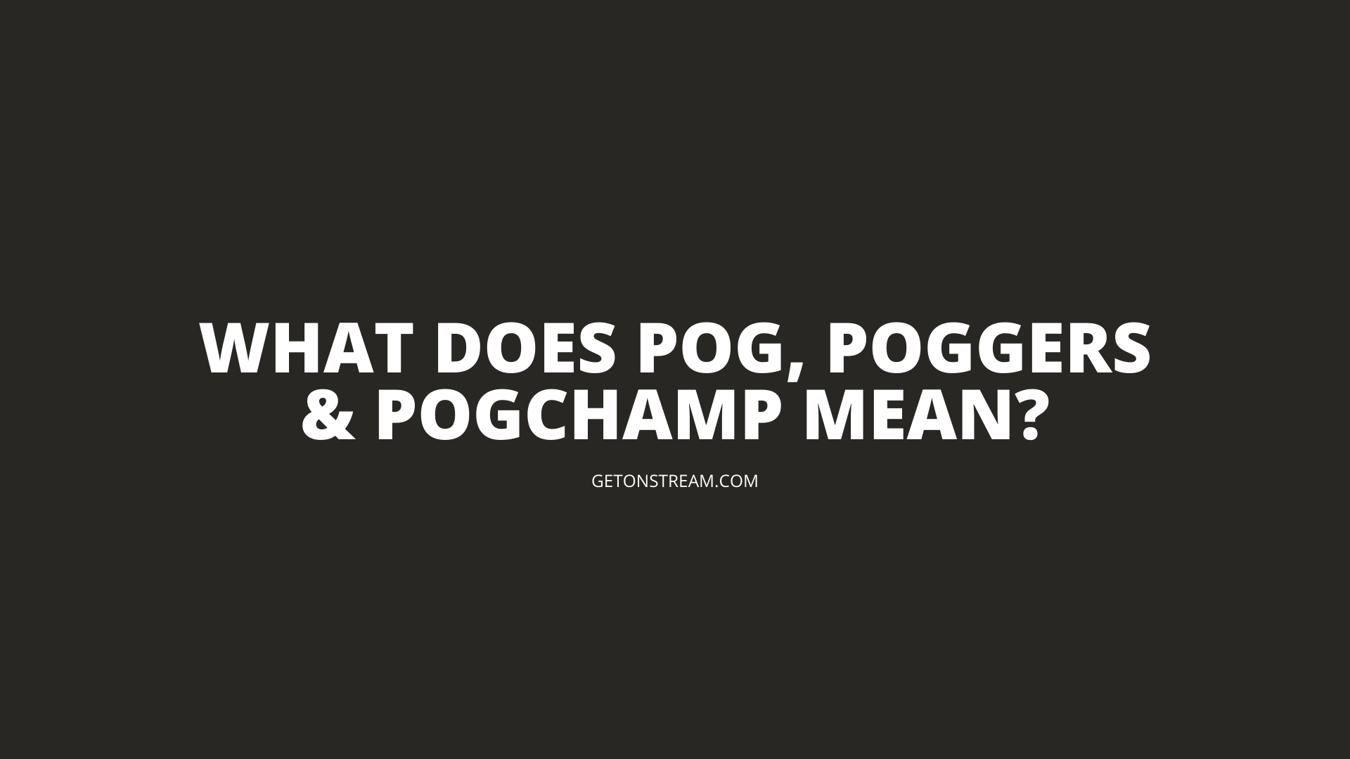 Means chat pog Pogging: what